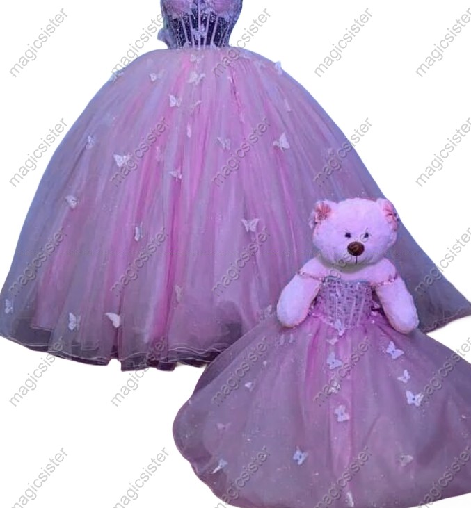Beautiful Hotselling Matching Barbie and Bear Dress