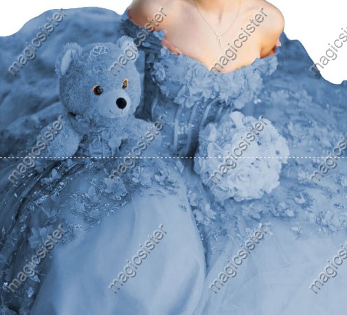 Factory Wholesale Hotselling Matching Barbie and Bear Dress