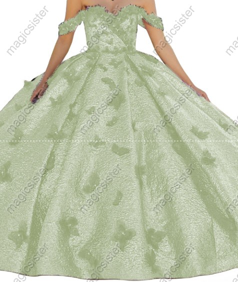 Sage Factory Wholesale New Style Butterfly Quinceanera Dress
