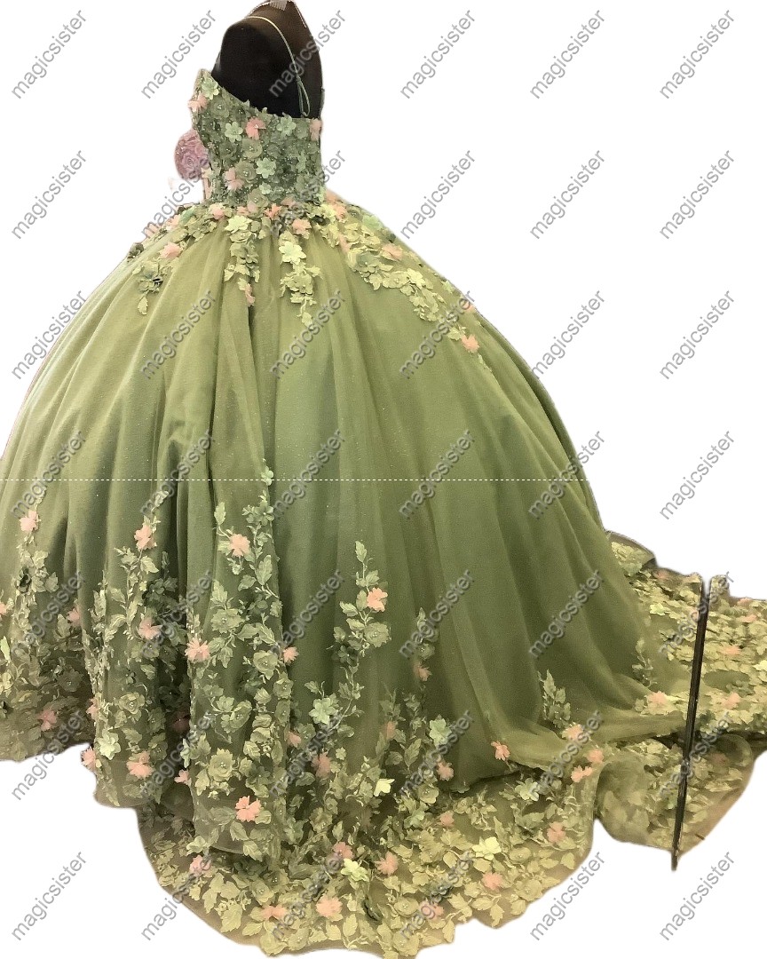 Sage Factory Wholesale TopSelling Green System Quinceanera Dress