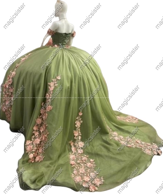Sage Factory Wholesale TopSelling Green System Quinceanera Dress