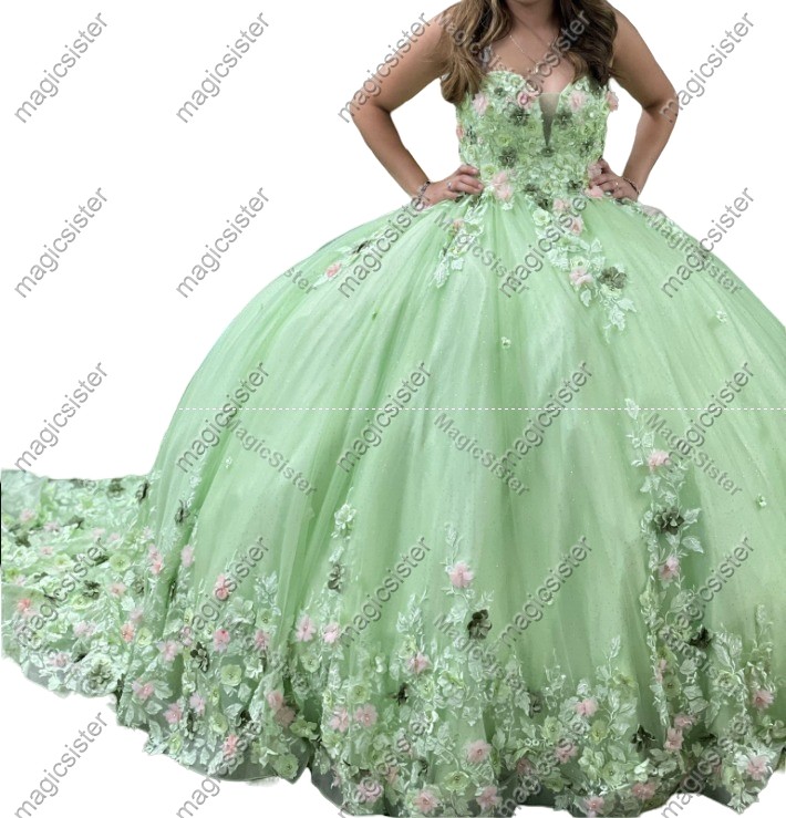 Sage Factory Wholesale TopSelling Green System Quinceanera Dress