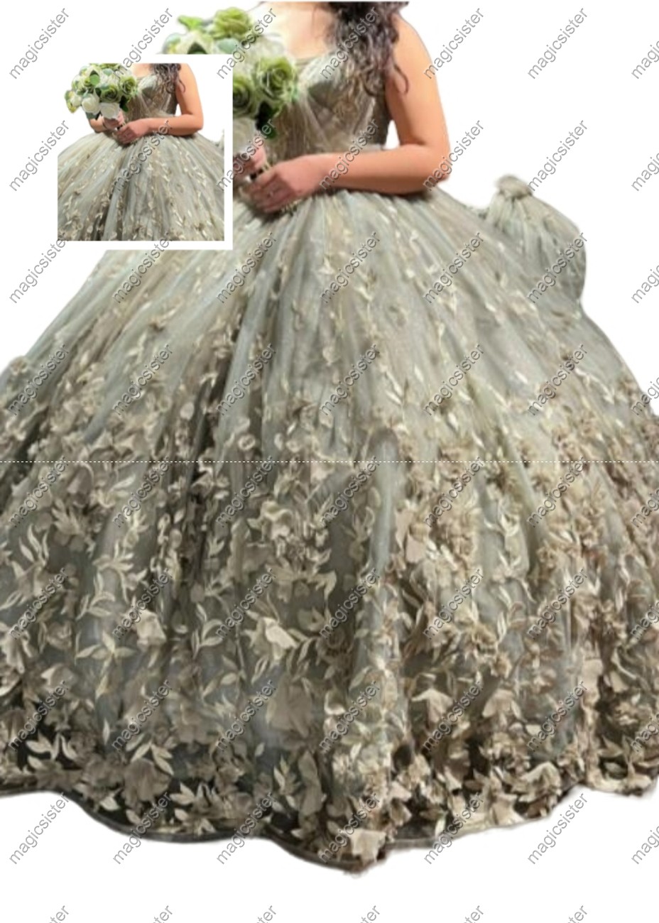 Sage Factory Wholesale TopSelling Green System Quinceanera Dress