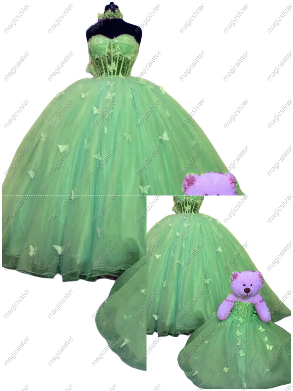 Sage Hotselling Matching Barbie and Bear Dress