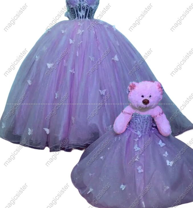 Hotselling Matching Barbie and Bear Dress