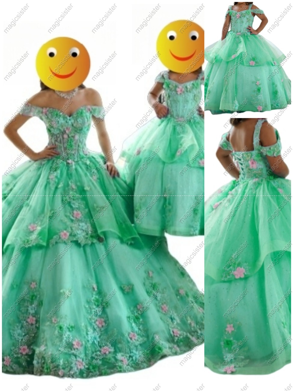Sage Mini Quinceanera Dress