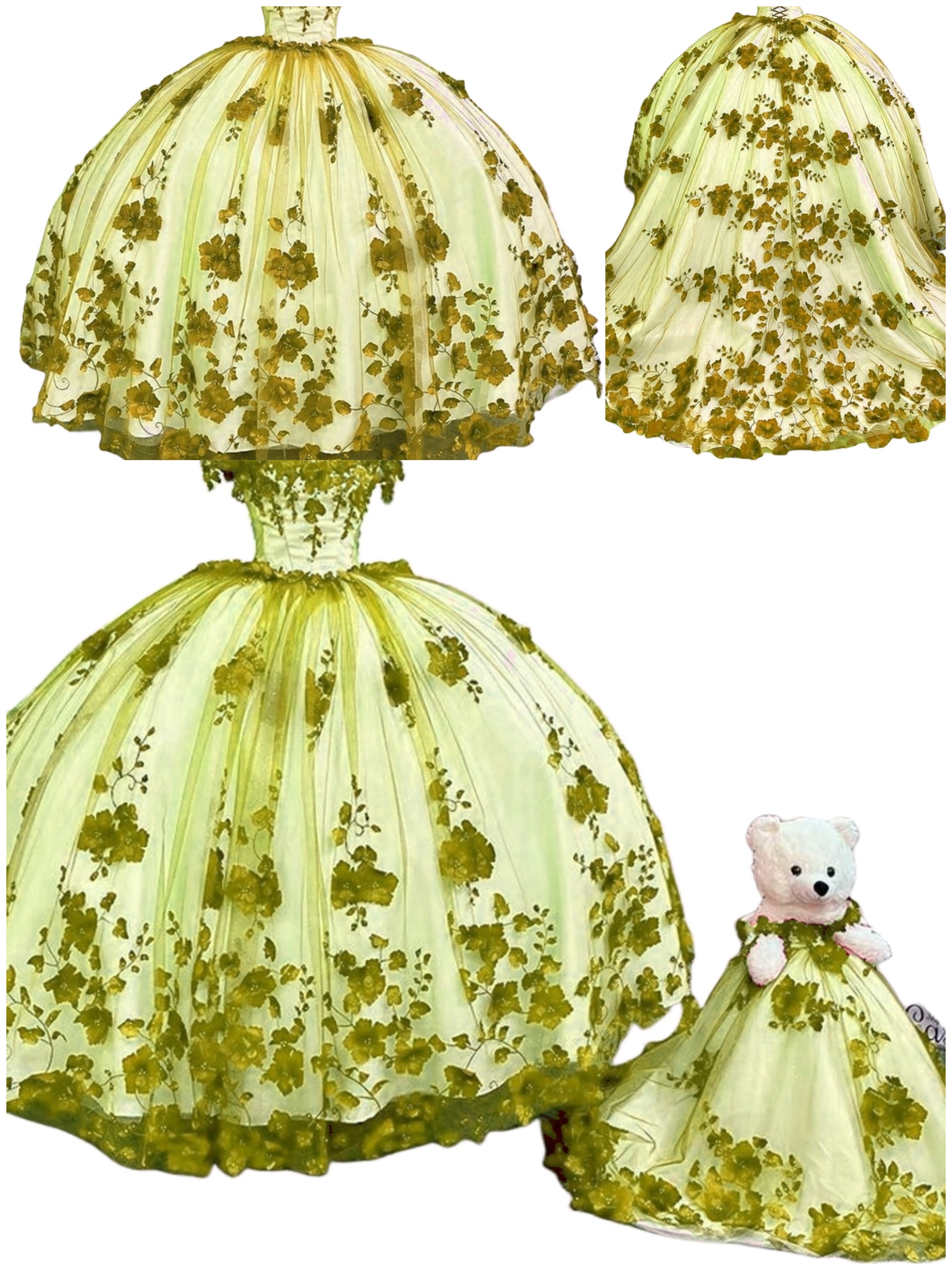 Factory Wholesale Hotselling Matching Barbie and Bear Dress