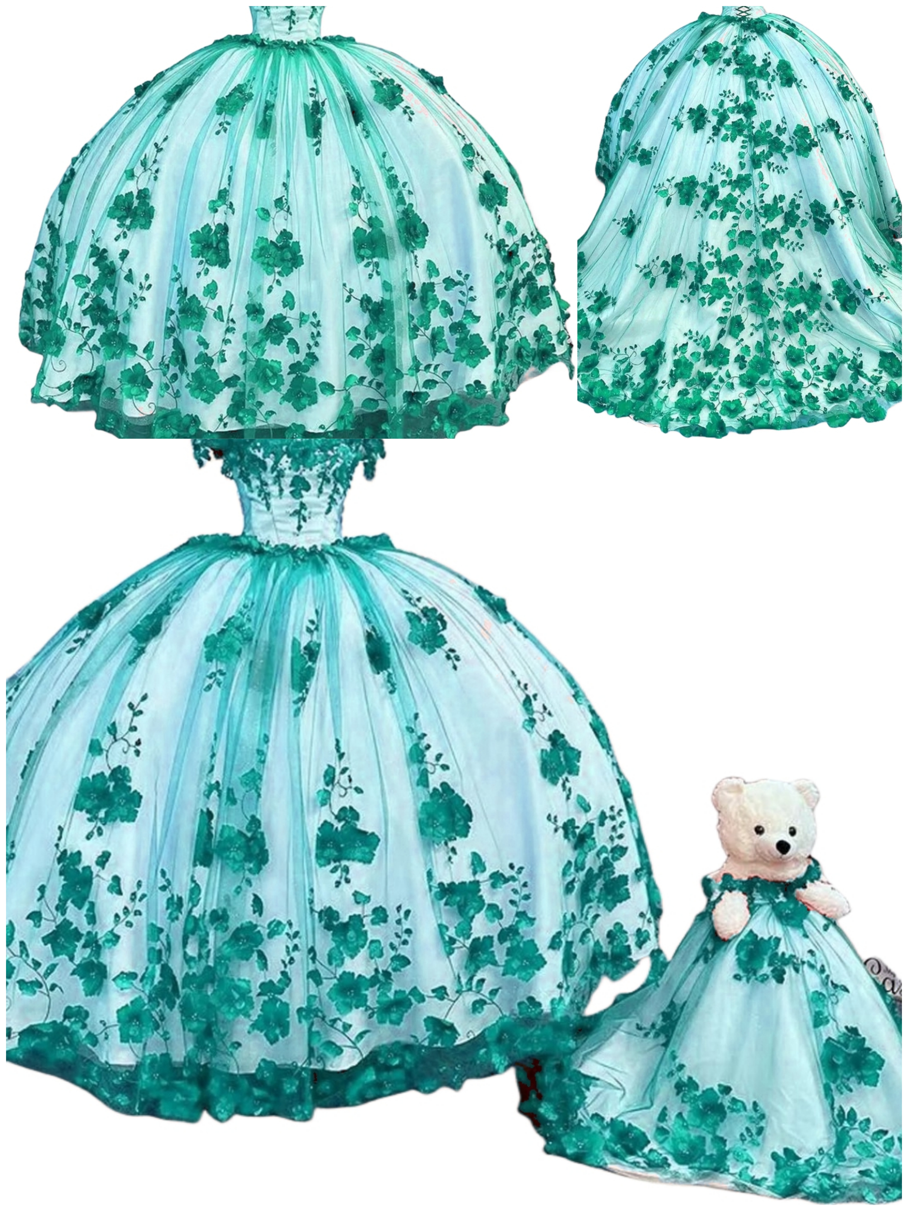 Factory Wholesale Hotselling Matching Barbie and Bear Dress