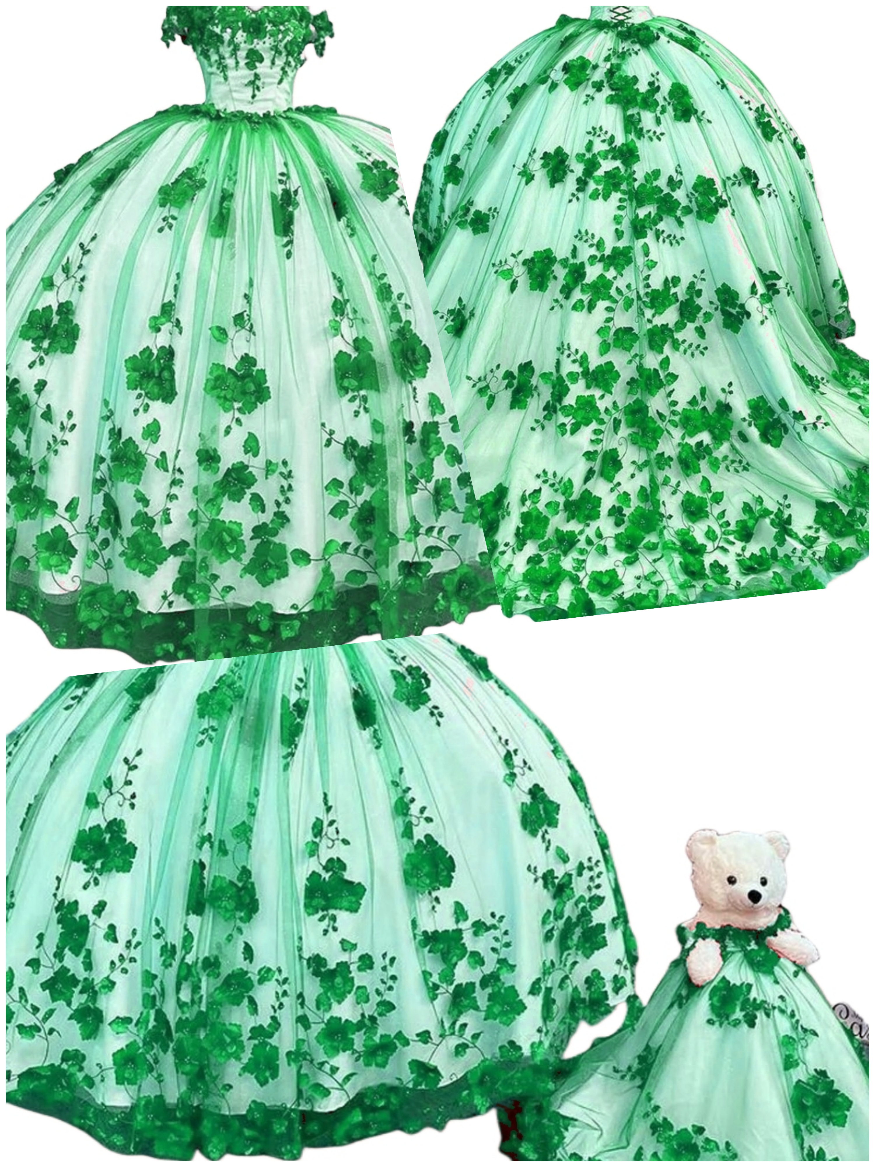 Factory Wholesale Hotselling Matching Barbie and Bear Dress
