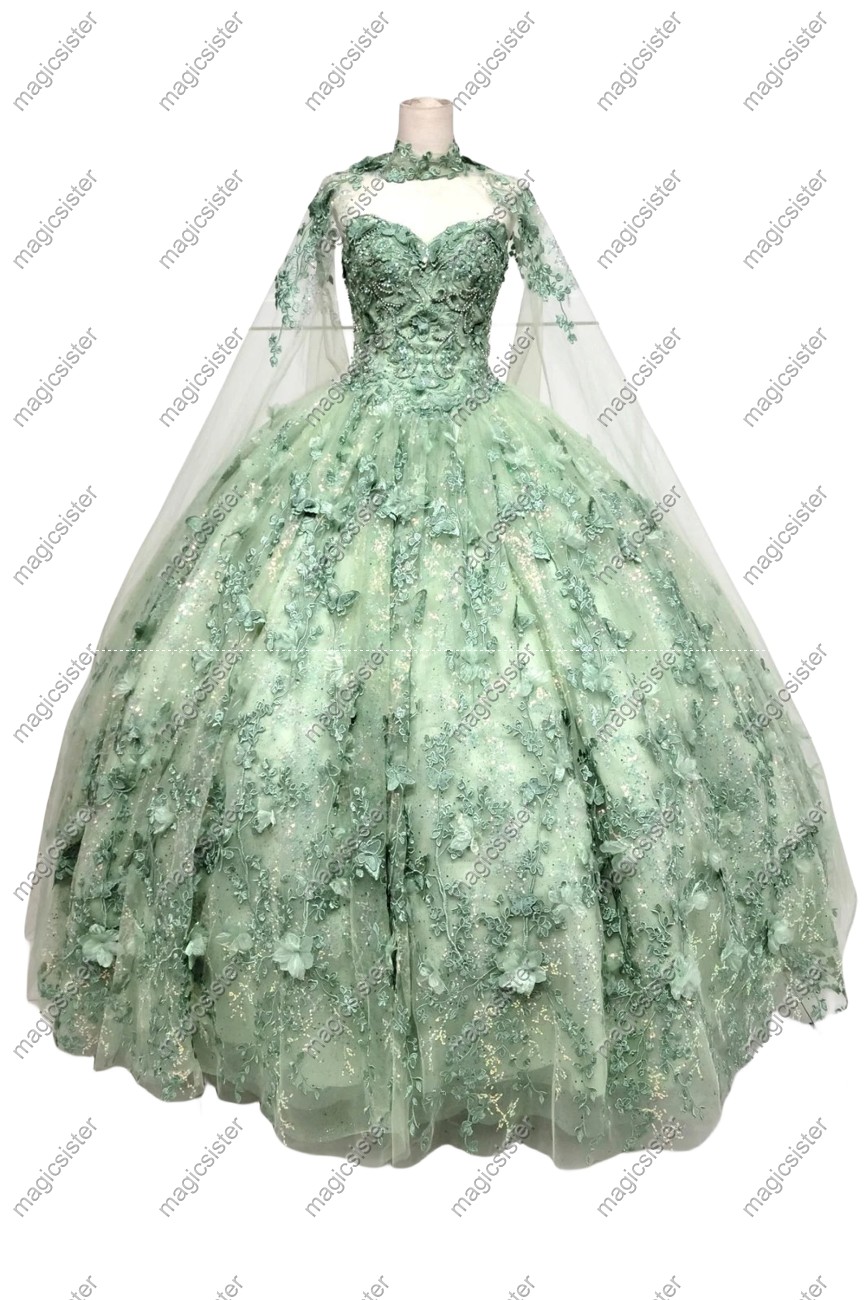 Factory Wholesale TopSelling Sage Quinceanera Dress