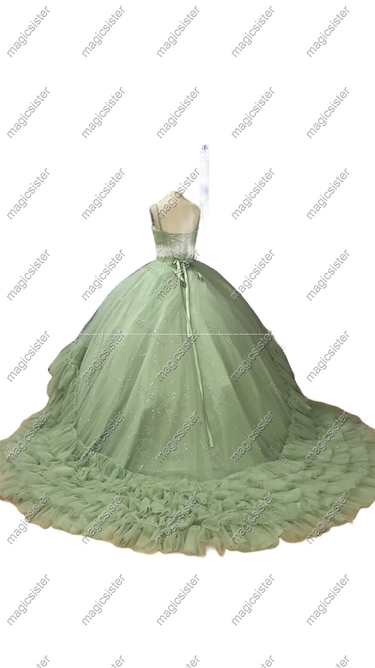 Factory Wholesale TopSelling Sage Quinceanera Dress