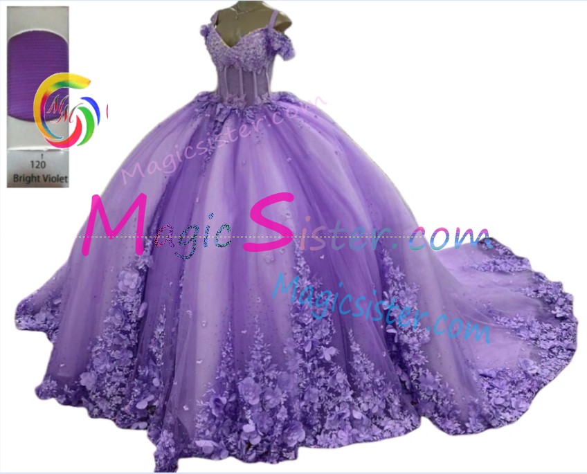 Customized 3D Floral Quinceanera Dress