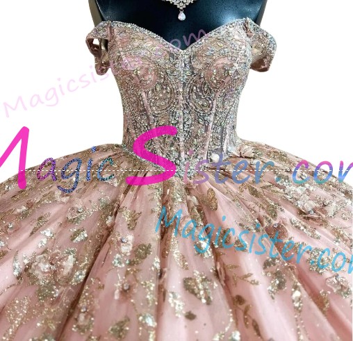 Blush Factory Wholesale Elegant Flowers Quinceanera Dress