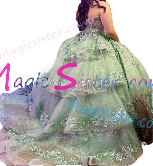 Beautiful TopSelling Sage Quinceanera Dress