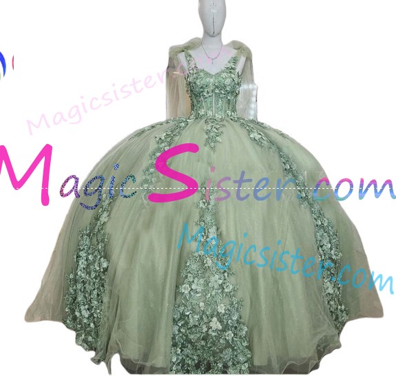Beautiful TopSelling Sage Quinceanera Dress