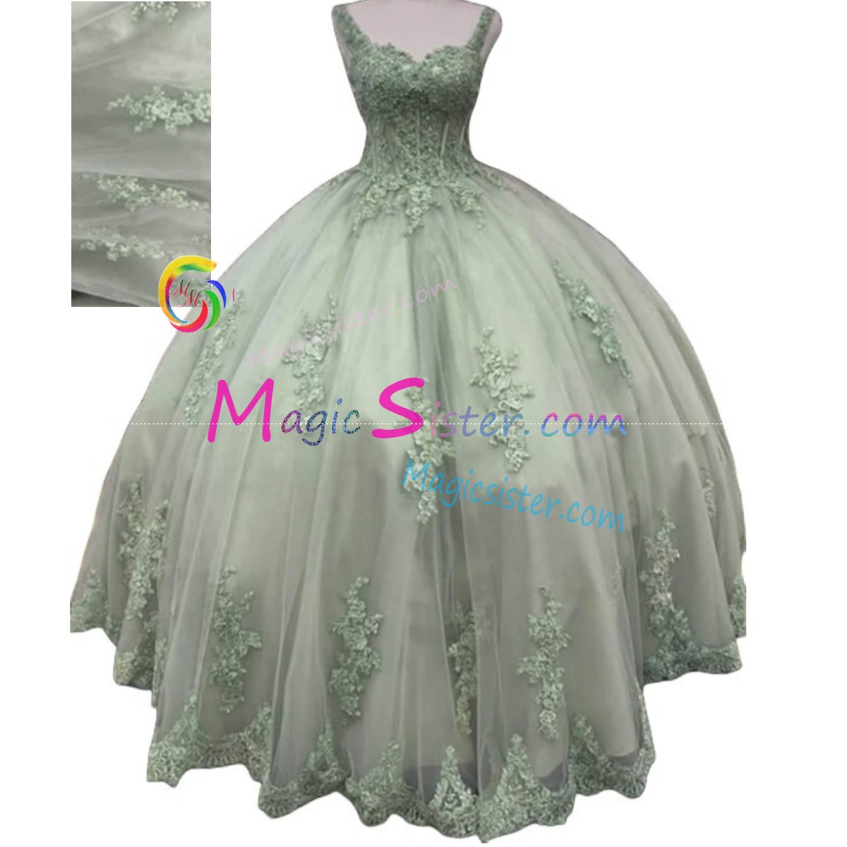 Luxury TopSelling Sage Quinceanera Dress