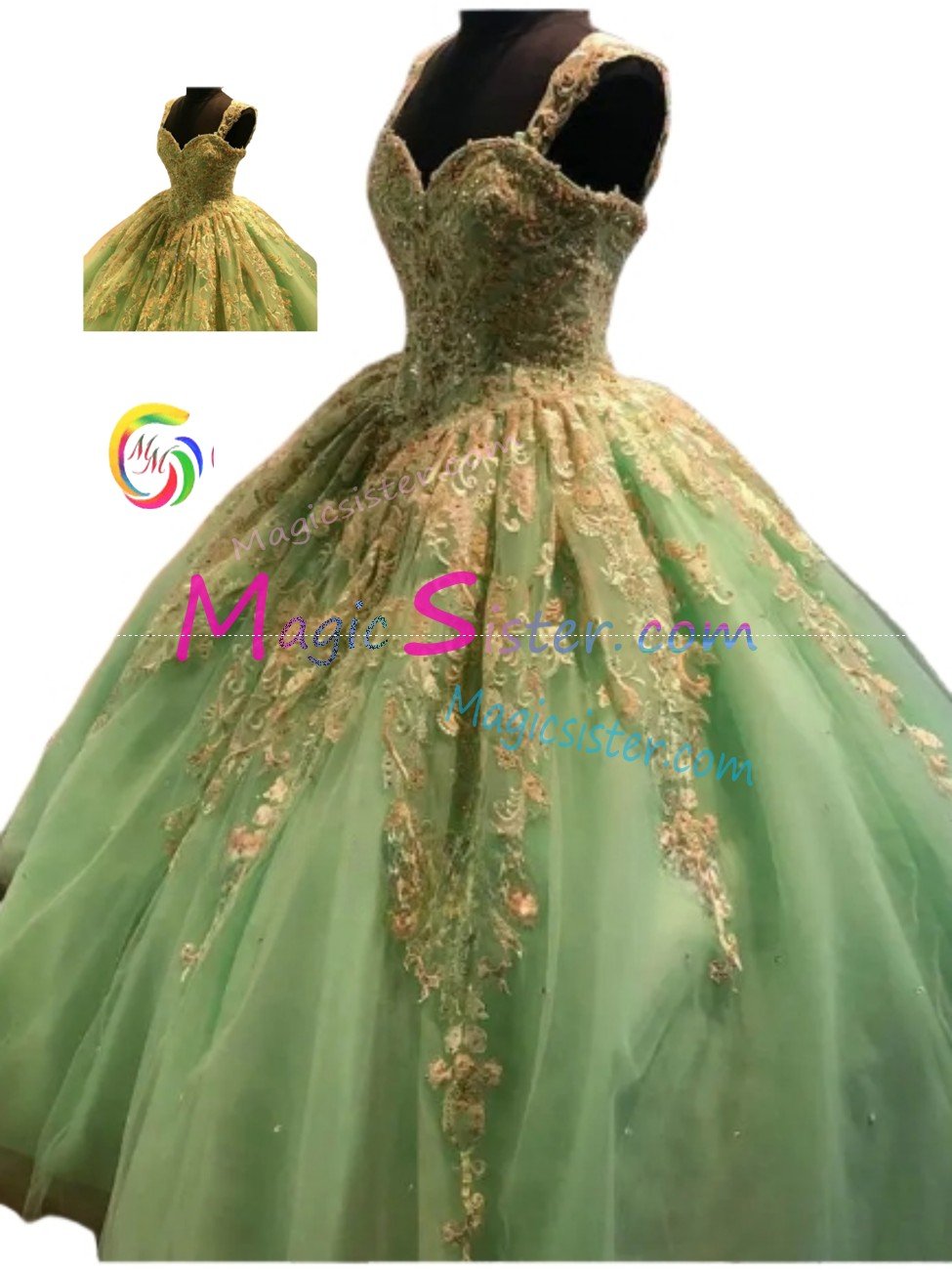 Pretty TopSelling Sage Quinceanera Dress
