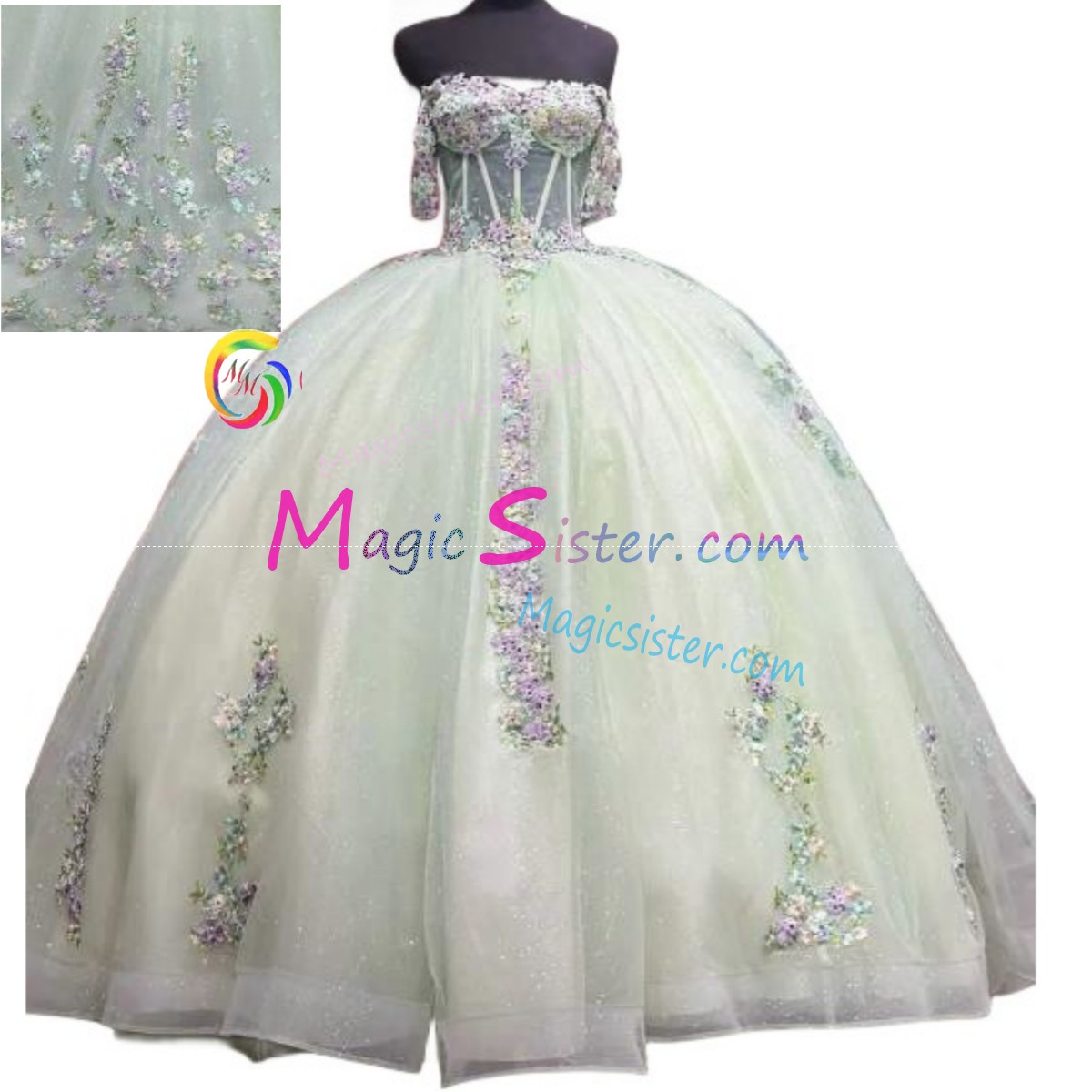 Pretty TopSelling Sage Quinceanera Dress