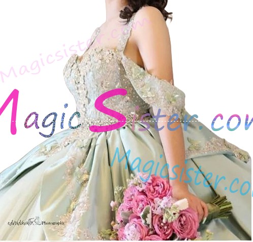 Superhot Sage Quinceanera Dress
