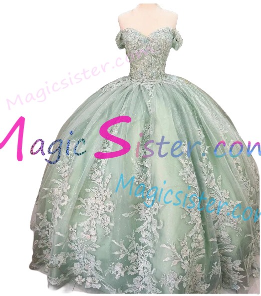 Superhot Sage Quinceanera Dress