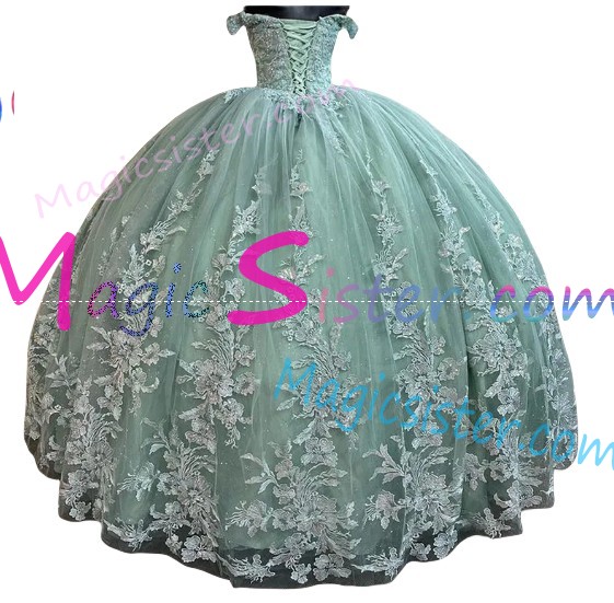 Beautiful TopSelling Sage Quinceanera Dres