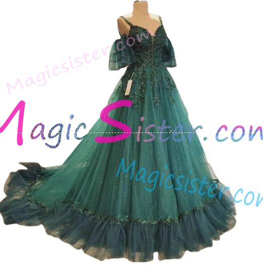 Emerald Green Luxury Topselling Quinceanera Dress