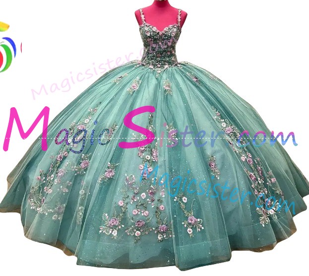 Superhot Sage Quinceanera Dress