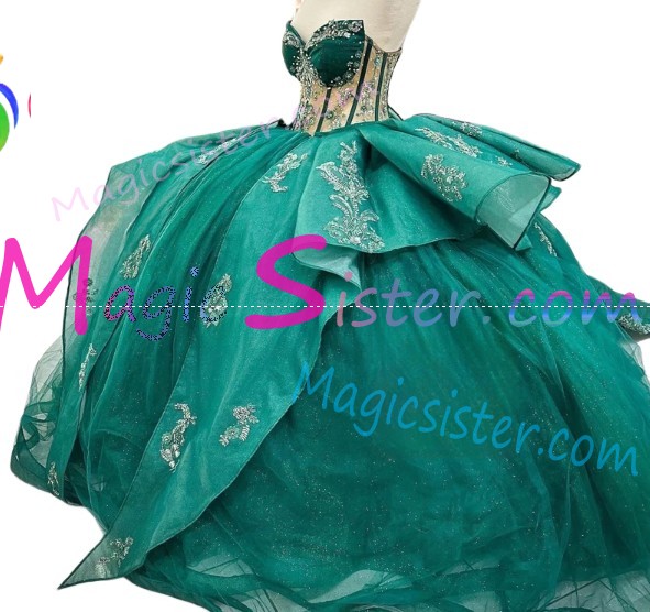 Beautiful Topselling Emerald Green Quinceanera Dress