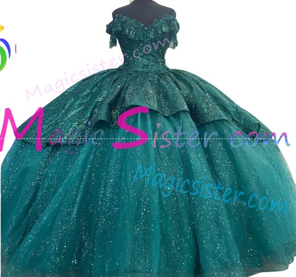 Emerald Green Luxury Topselling Quinceanera Dress