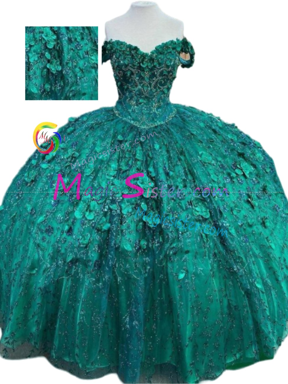 Factory Wholesale Topselling Emerald Green Quinceanera Dress