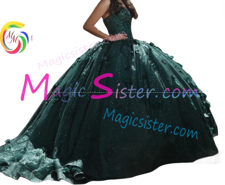 Factory Wholesale Topselling Emerald Green Quinceanera Dress