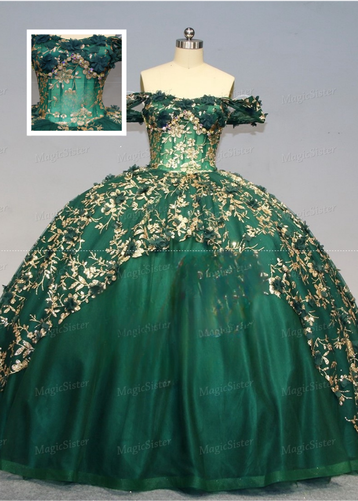 Luxury Topselling Emerald Green Quinceanera Dress