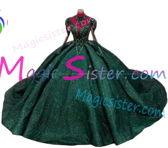 Luxury Topselling Emerald Green Quinceanera Dress