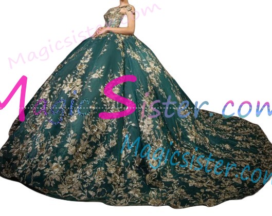Luxury Topselling Emerald Green Quinceanera Dress