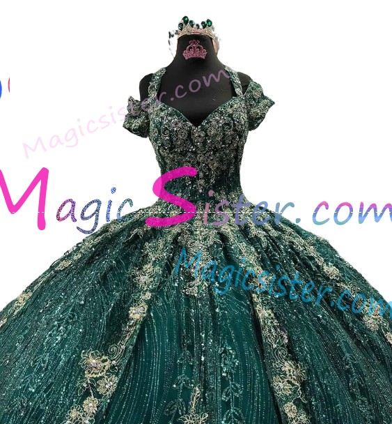 Luxury Topselling Emerald Green Quinceanera