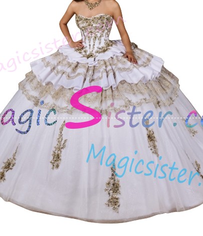 Hotselling Embroidery Charro Quinceanera Dress