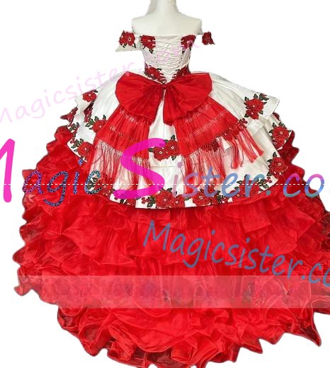 Hotselling Embroidery Charro Quinceanera Dress