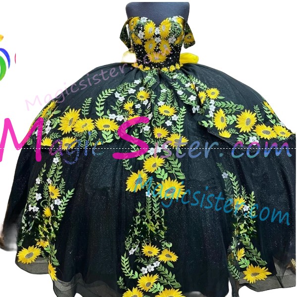 Hotselling Embroidery Charro Quinceanera Dress