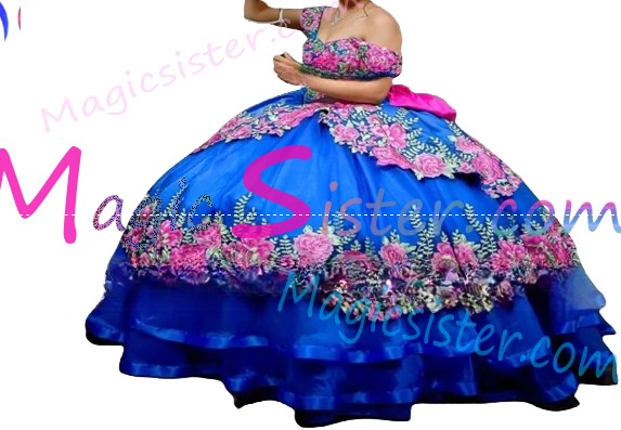 Hotselling Embroidery Charro Quinceanera Dress