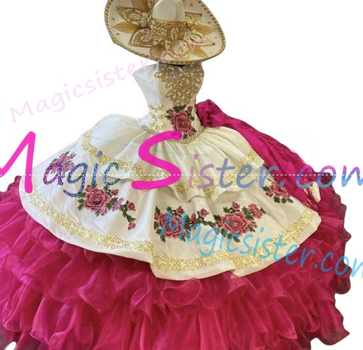 Hotselling Embroidery Charro Quinceanera Dress