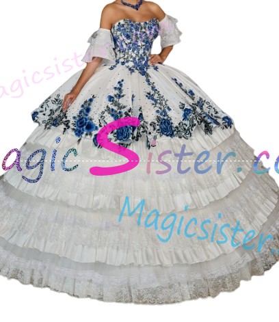 Hotselling Embroidery Charro Quinceanera Dress