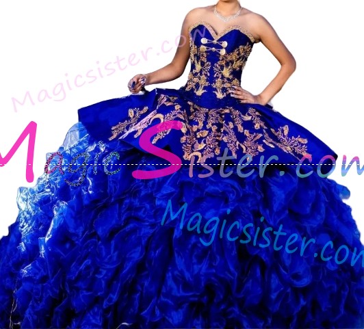 Hotselling Embroidery Charro Quinceanera Dress