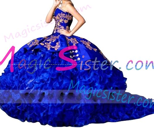 Hotselling Embroidery Charro Quinceanera Dress