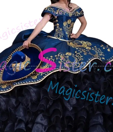 Hotselling Embroidery Charro Quinceanera Dress