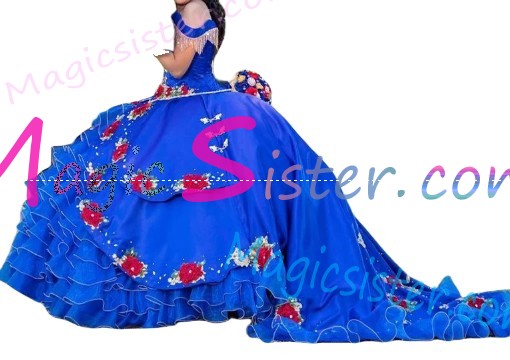 Hotselling Embroidery Charro Quinceanera Dress