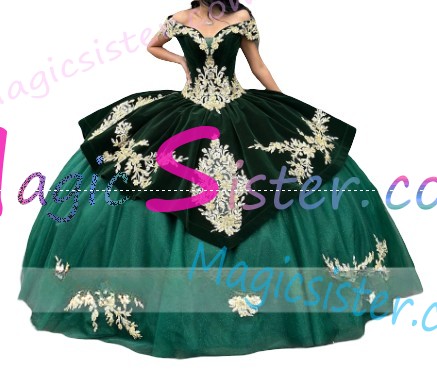 Beautiful Embroidery Charro Quinceanera Dress