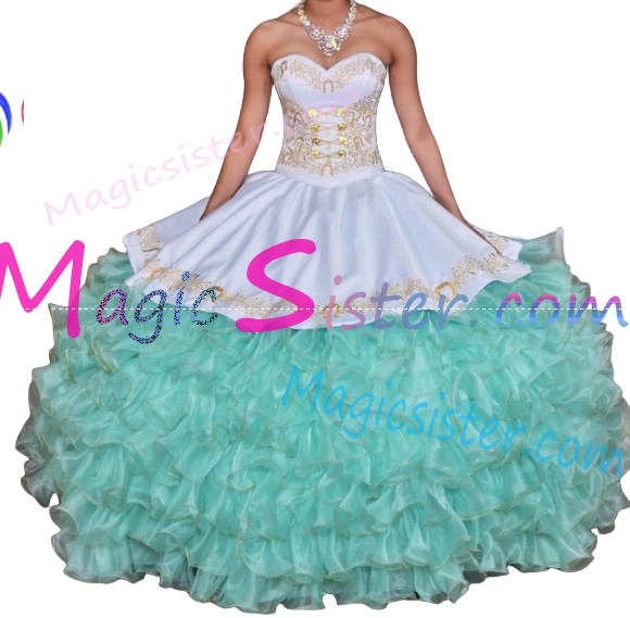Beautiful Embroidery Charro Quinceanera Dress