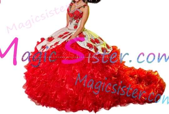Beautiful Embroidery Charro Quinceanera Dress