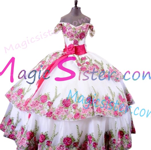 Beautiful Embroidery Charro Quinceanera Dress