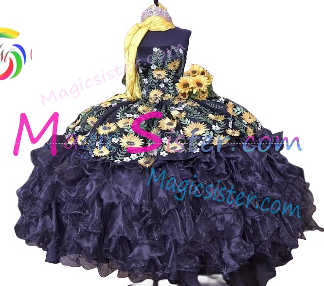 Beautiful Embroidery Charro Quinceanera Dress